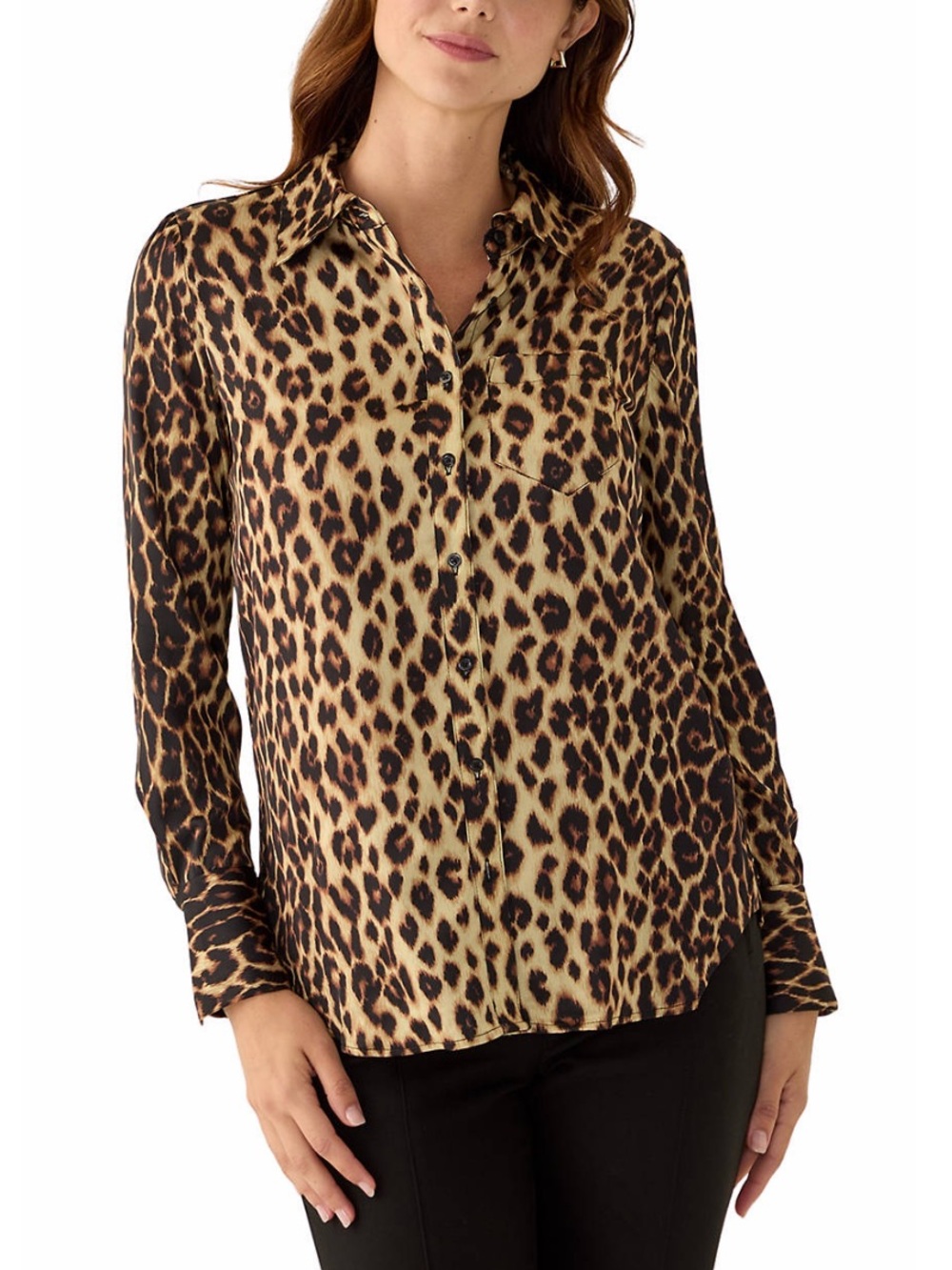 Jason Wu Leopard Print Button-Down Shirt - Brown/Black